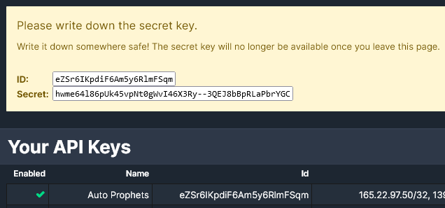 BitMEX API Key Success