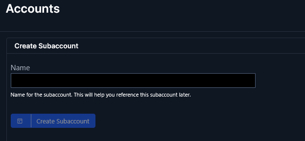 BitMEX Sub Account Creation